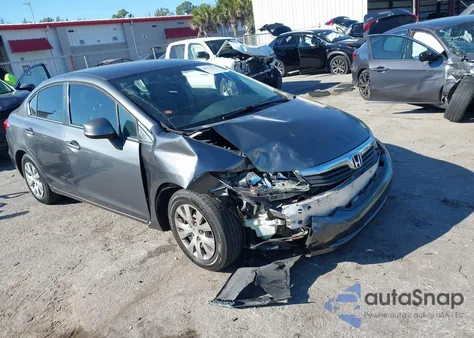 2012 Honda Civic Lx from USA, damaged, VIN 19XFB2F53CE001366